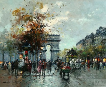 Cityscape Painting - AB champs elysees arc de triomphe 1 Paris